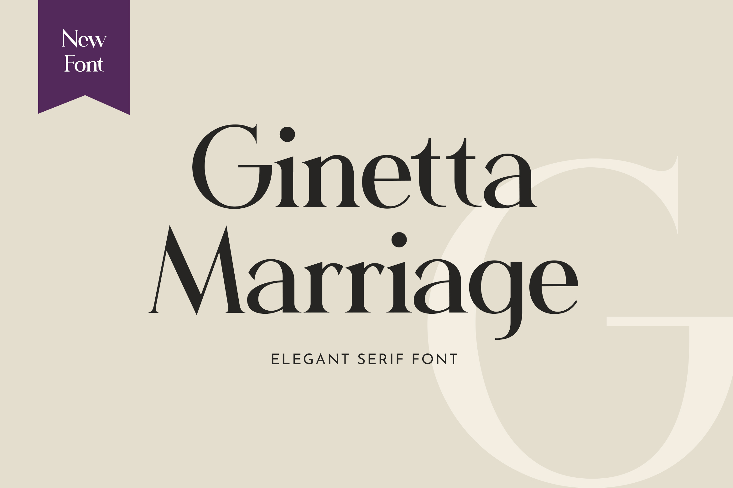 Font Gimetta Marriage